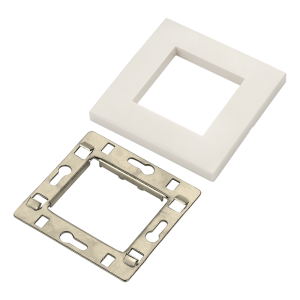 45х45 faceplate with mounting frame, white